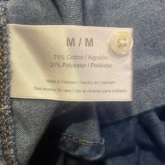 EDDIE BAUER Denim Button Down Long Sleeve Shirt Womens Blue Size medium - Picture 6 of 6